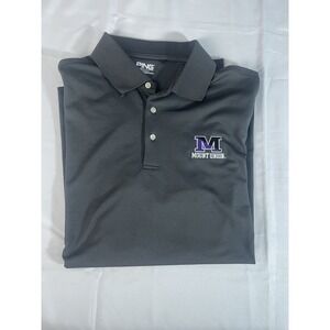 Mount Union College Ping Brand Gray Polo Shirt - Large, Good Condition
